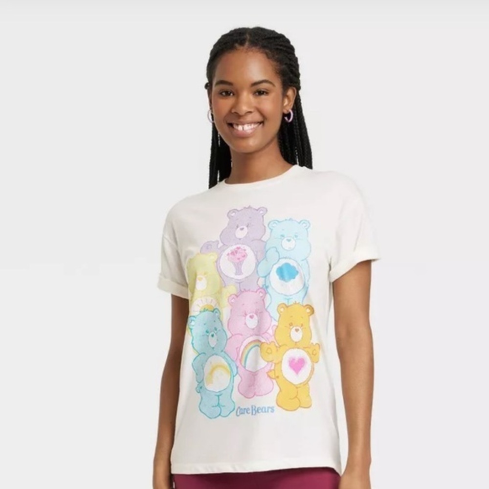 Care Bears Kids T-Shirt - Cream‎ with Colorful Bears